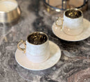 ACAR HELEN Tasses à café en porcelaine 6 personnes