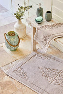 KARACA HOME MILLY Set de tapis de bain beige foncé 2 pièces - Bella-Home: art de la table, verrerie, trousseau de mariée, décoration