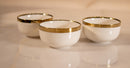 TREND HOME COLLECTION BOWL  Lot de 6 bols blanc/doré en porcelaine TREND HOME COLLECTION BOWL  6 Poreselen kase beyaz/dore  TREND HOME COLLECTION BOWL  6er-Set weiß/goldene Schalen aus Porzellan