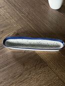 ACAR SAFIR Set aus 6 länglichen Tellern mit Goldrand 