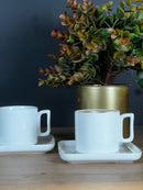 ACAR PURE ROYAL Tasses à thé en porcelaine 6 personnes 12 Pièces