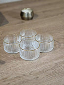 TREND HOME ROYAL GLASS Set mit 4 Aperitifbechern aus goldenem Glas