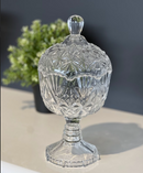 GLOZINI Sucrier bonbonnière en verre avec couvercle