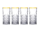PASABAHCE TIMELESS 4 adet GOLD TOUCH Longdrink 450 ml bardak