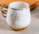 ACAR ALYANS ﻿Set mit 6 Cappuccino-Tassen gold