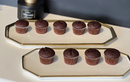 TREND HOME COLLECTION Set aus 2 Desserttellern, weiß mit Goldrand 