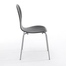 Set von 2 Stühlen Moderne Wohnzimmer, Wohn-Und Esszimmer Schwarz-Füße Chrom