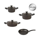 KARACA BIOGRANIT BLACK GOLD Induction batterie de cuisine 7 pièces - induksiyon tabanli 7 parca tencere seti