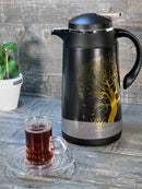 TREND HOME COLLECTION Schicke Thermoskanne mit goldenem Muster﻿﻿ 
