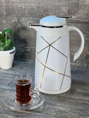 TREND HOME COLLECTION Schicke Thermoskanne mit goldenem Muster﻿﻿ 