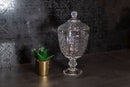 Sucrier bonbonnière en verre avec couvercle - Cam Kapaklı Şekerlik Vazo - Süßigkeitenschale aus Glas mit Deckel