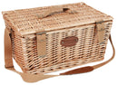  panier pique-nique écologique, pratique, luxe, garni avec une allure vintage fabriqué artisanalement en osier naturel