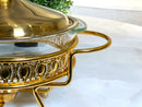 TREND HOME COLLECTION Lebensmittelwärmer rund 2L gold 