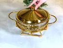 TREND HOME COLLECTION Lebensmittelwärmer rund 2L gold 