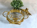 TREND HOME COLLECTION Lebensmittelwärmer rund 2L gold 