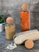 ﻿TREND HOME COLLECTION Set aus 3 Vorratsgläsern mit Korkverschluss.
