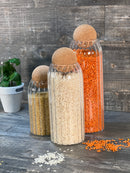 ﻿TREND HOME COLLECTION Set aus 3 Vorratsgläsern mit Korkverschluss.