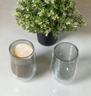 TREND HOME COLLECTION Set aus 2 doppelwandigen Gläsern grau 300ml