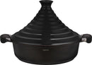 TEFFO LUXE Tajine en céramique et aluminium - Induction 32 cm noir blanc rouge TEFFO LÜKS Seramik ve alüminyum tagine - İndüksiyon 32 cm siyah beyaz kırmızı TEFFO LUXE Tajine aus Keramik und Aluminium - Induktion 32 cm schwarz weiß rot
