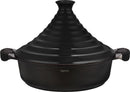 TEFFO LUXE Tajine en céramique et aluminium - Induction 28 cm noir blanc rouge TEFFO LÜKS Seramik ve alüminyum tagine - İndüksiyon 28 cm siyah beyaz kırmızı TEFFO LUXE Tajine aus Keramik und Aluminium - Induktion 28 cm schwarz weiß rot